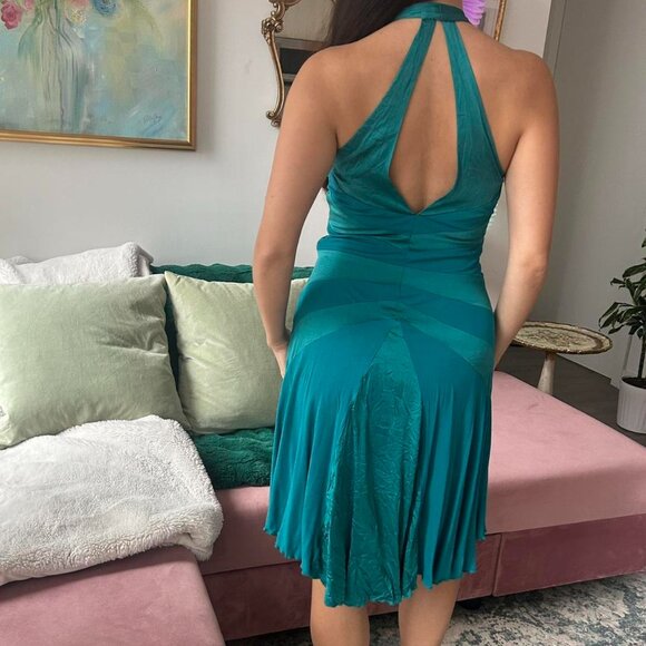 Vintage Silk Halter Y2K Dress - Picture 5 of 5